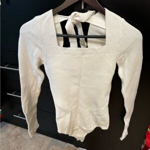 Abercrombie & Fitch Ribbed Sweater Bodysuit - Medium